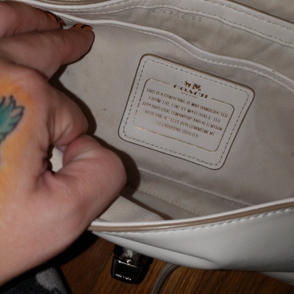 White and Gold Coach Crossbody Bag - Picture 5 of 5